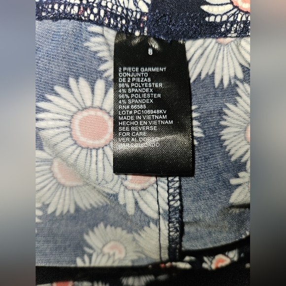 Womans Blue Floral Print Knee Length Skirt Size 8 - Picture 10 of 10